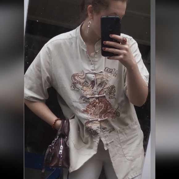 Chinese Traditional Tang Suit Embroidered style Shirt - Picture 1 of 1